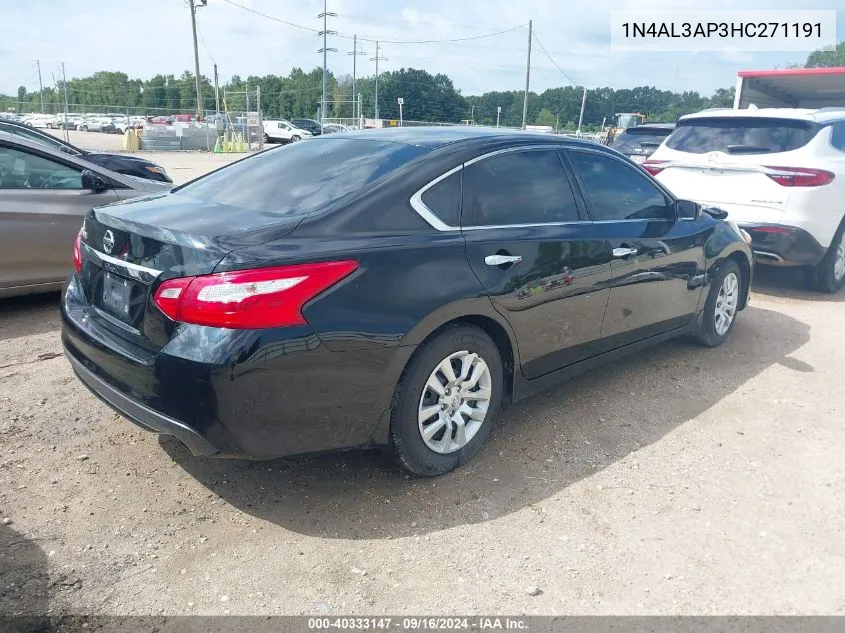 2017 Nissan Altima 2.5 S VIN: 1N4AL3AP3HC271191 Lot: 40333147