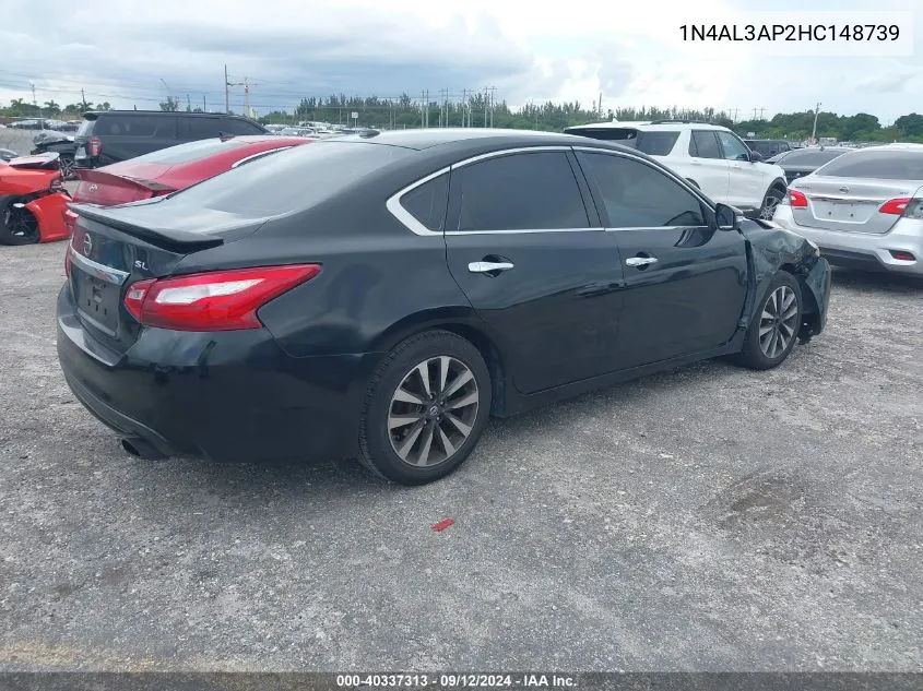 2017 Nissan Altima 2.5 Sl VIN: 1N4AL3AP2HC148739 Lot: 40337313