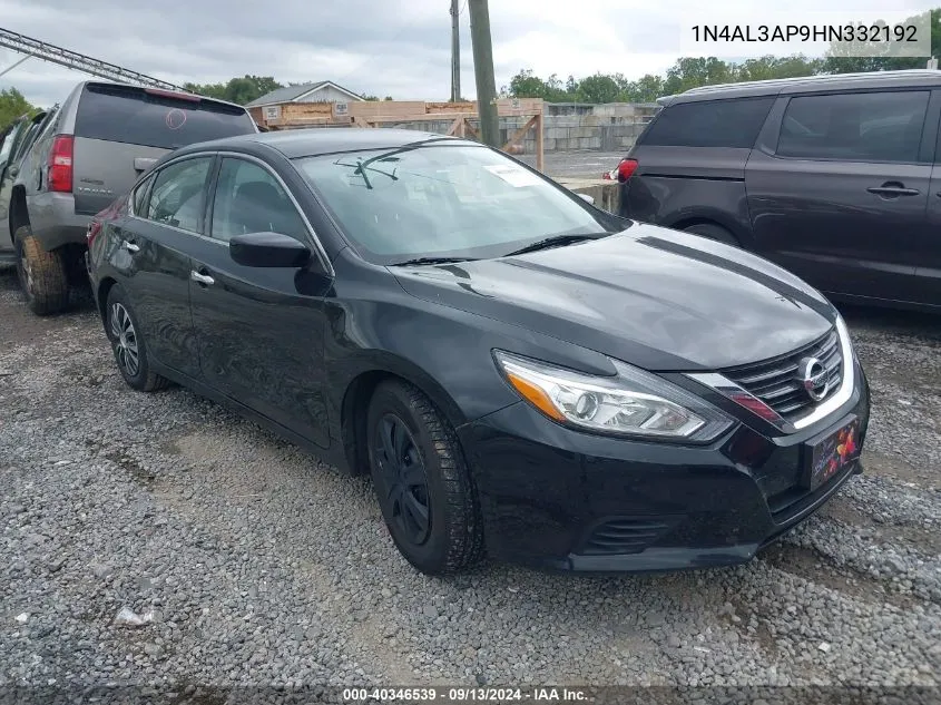 2017 Nissan Altima 2.5 S VIN: 1N4AL3AP9HN332192 Lot: 40346539