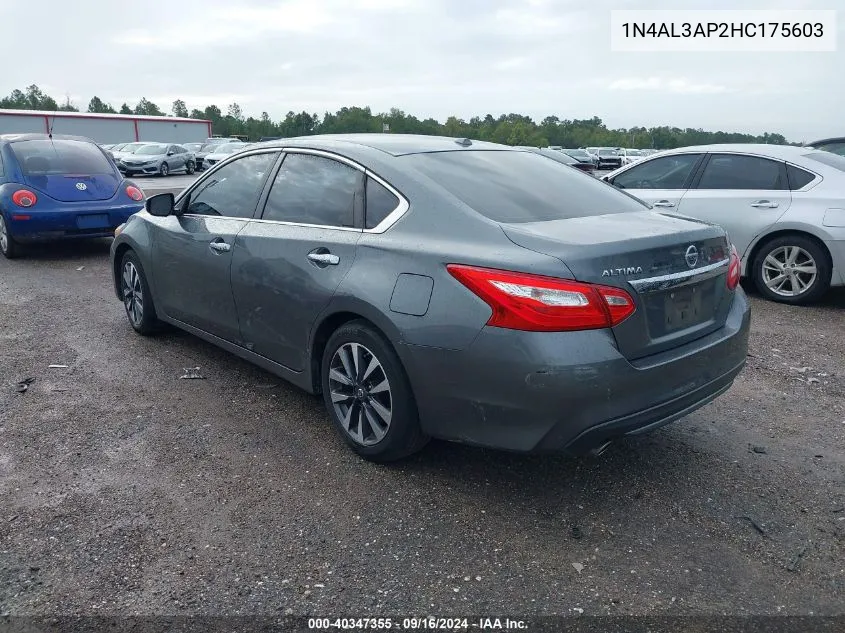 2017 Nissan Altima 2.5/S/Sv/Sl/Sr VIN: 1N4AL3AP2HC175603 Lot: 40347355