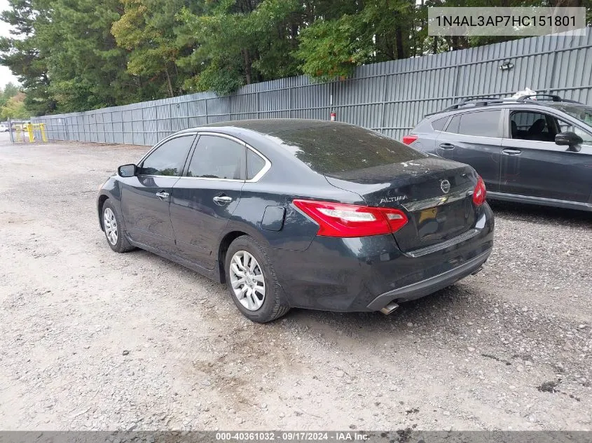 1N4AL3AP7HC151801 2017 Nissan Altima 2.5 S