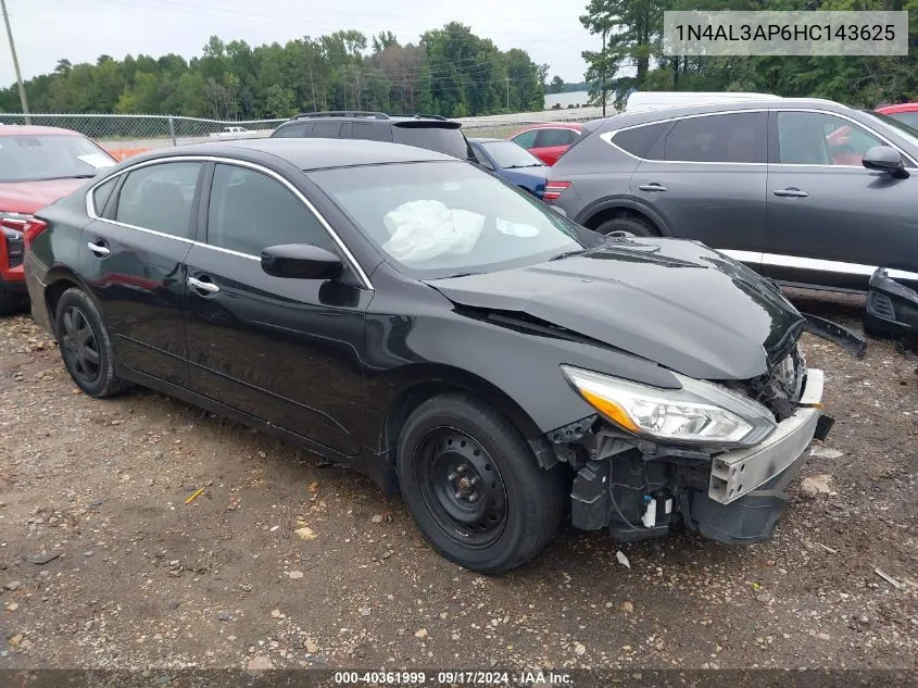 2017 Nissan Altima 2.5 S VIN: 1N4AL3AP6HC143625 Lot: 40361999