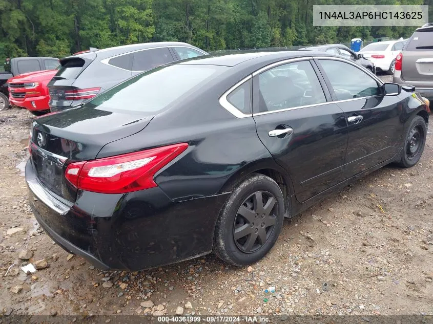 2017 Nissan Altima 2.5 S VIN: 1N4AL3AP6HC143625 Lot: 40361999