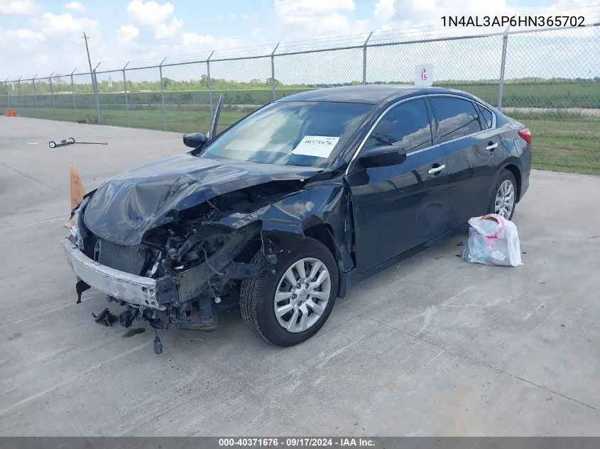 2017 Nissan Altima 2.5 S VIN: 1N4AL3AP6HN365702 Lot: 40371676