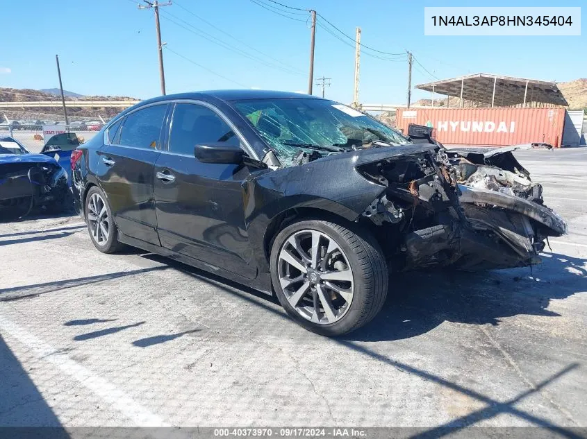 2017 Nissan Altima 2.5 Sr VIN: 1N4AL3AP8HN345404 Lot: 40373970