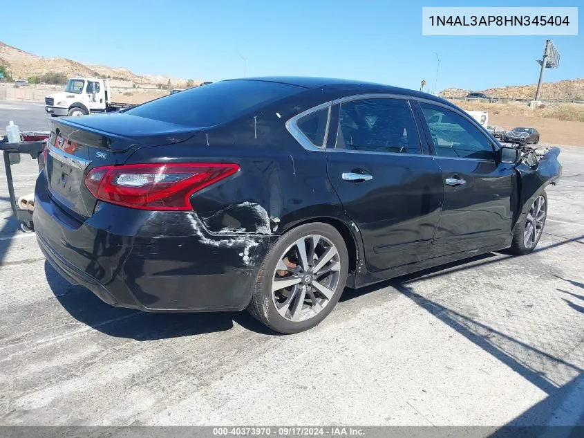 2017 Nissan Altima 2.5 Sr VIN: 1N4AL3AP8HN345404 Lot: 40373970