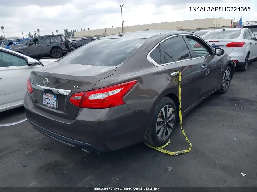 2017 Nissan Altima 2.5/S/Sv/Sl/Sr VIN: 1N4AL3AP8HC224366 Lot: 40377323