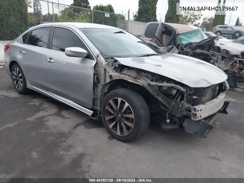 2017 Nissan Altima 2.5 Sv VIN: 1N4AL3AP4HC179667 Lot: 40393128