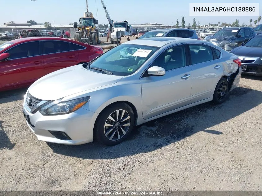 2017 Nissan Altima 2.5 Sl VIN: 1N4AL3AP6HC188886 Lot: 40407264