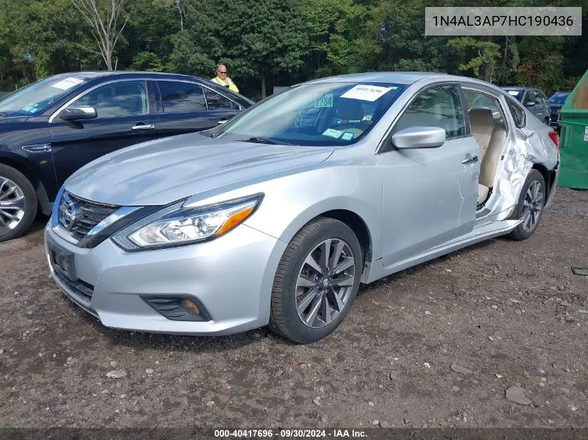 2017 Nissan Altima 2.5 Sv VIN: 1N4AL3AP7HC190436 Lot: 40417696