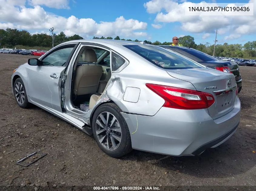 2017 Nissan Altima 2.5 Sv VIN: 1N4AL3AP7HC190436 Lot: 40417696