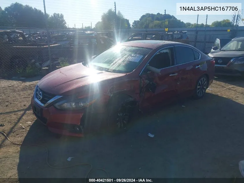 2017 Nissan Altima 2.5/S/Sv/Sl/Sr VIN: 1N4AL3AP5HC167706 Lot: 40421501