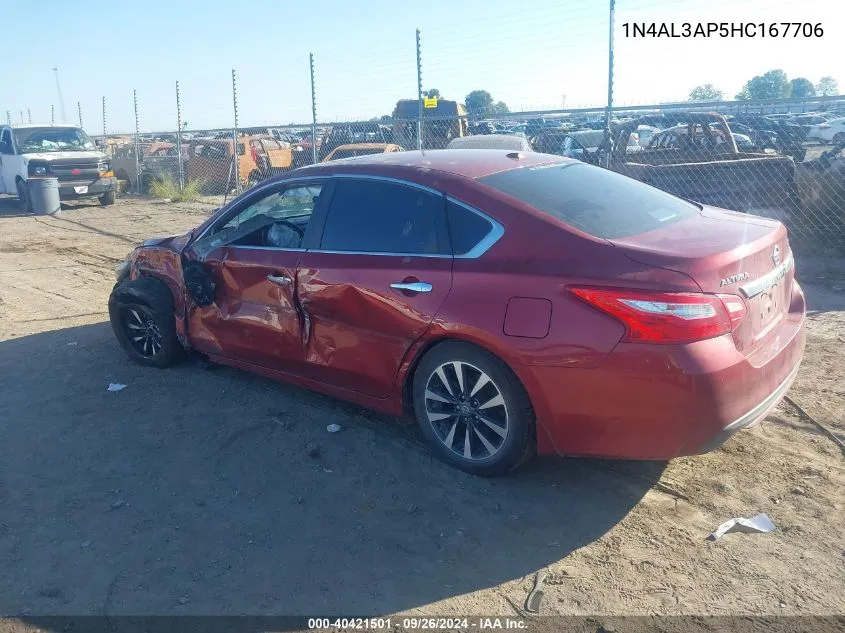 2017 Nissan Altima 2.5/S/Sv/Sl/Sr VIN: 1N4AL3AP5HC167706 Lot: 40421501