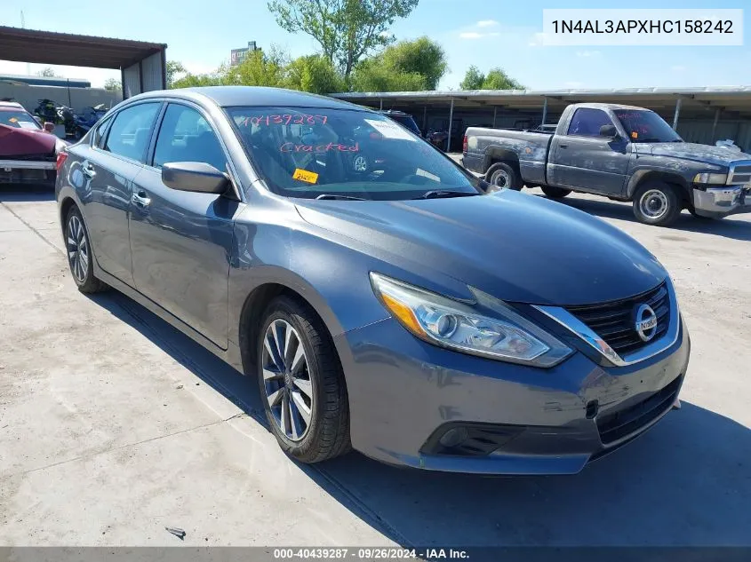 2017 Nissan Altima 2.5 Sv VIN: 1N4AL3APXHC158242 Lot: 40439287