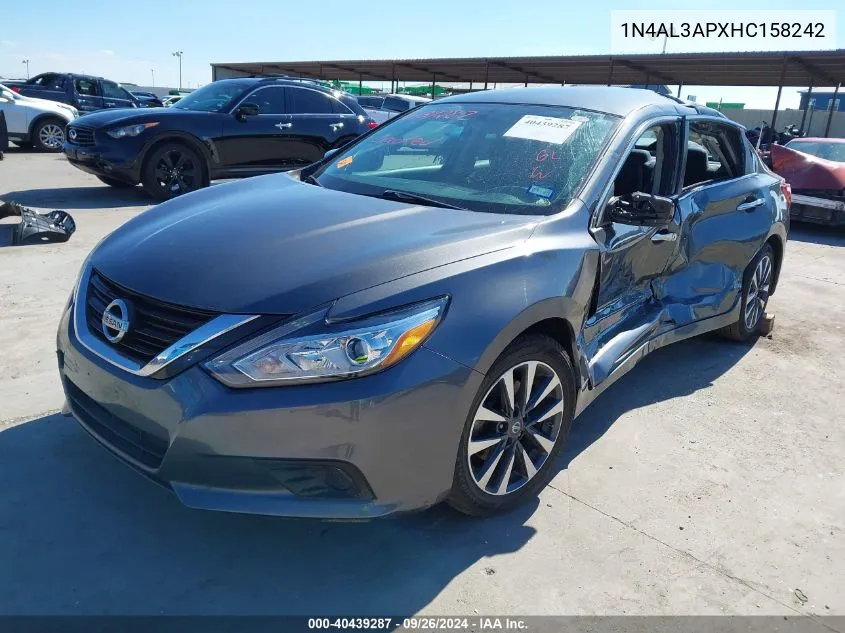 2017 Nissan Altima 2.5 Sv VIN: 1N4AL3APXHC158242 Lot: 40439287