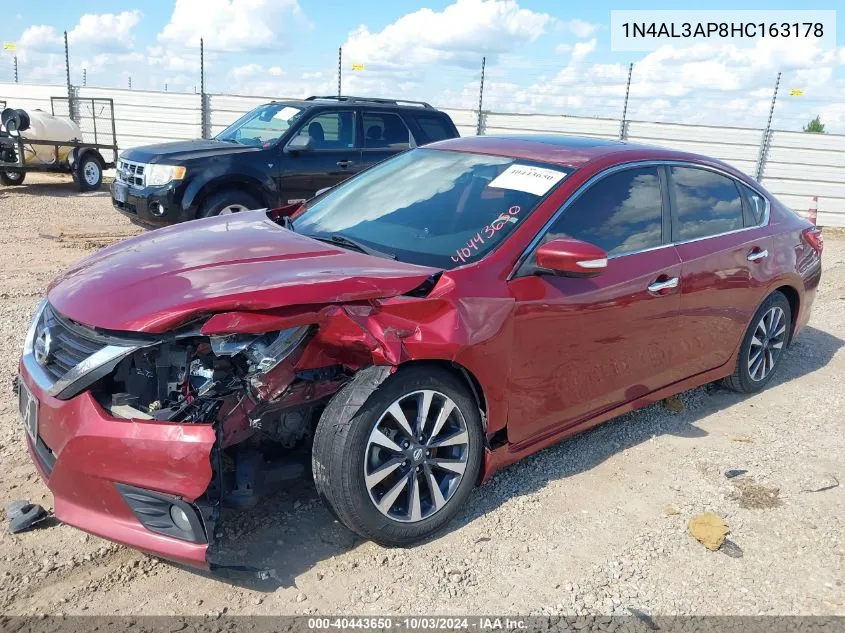 2017 Nissan Altima 2.5/S/Sv/Sl/Sr VIN: 1N4AL3AP8HC163178 Lot: 40630651