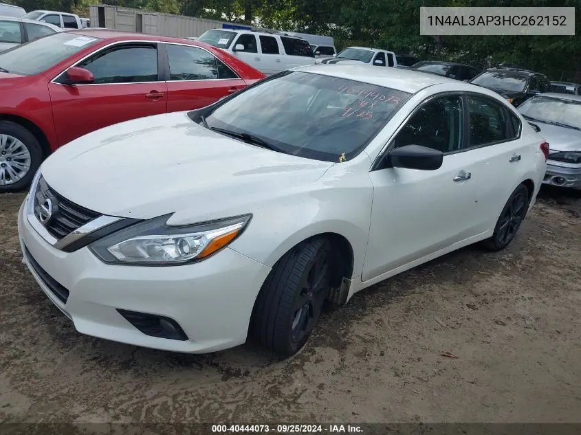 2017 Nissan Altima 2.5 Sr VIN: 1N4AL3AP3HC262152 Lot: 40444073