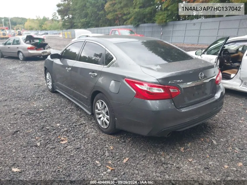 2017 Nissan Altima 2.5 S VIN: 1N4AL3AP7HC137042 Lot: 40449630