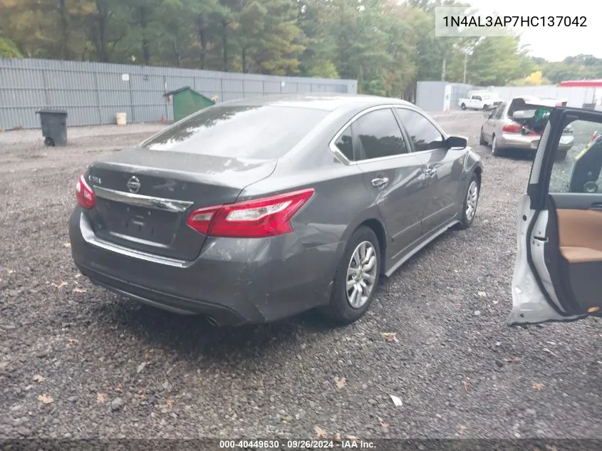 2017 Nissan Altima 2.5 S VIN: 1N4AL3AP7HC137042 Lot: 40449630