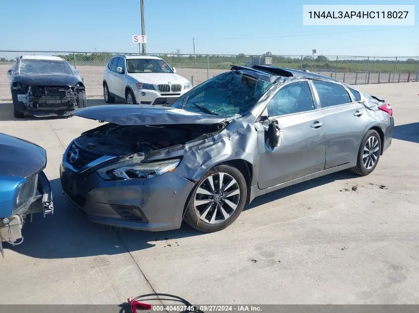 1N4AL3AP4HC118027 2017 Nissan Altima 2.5 Sl