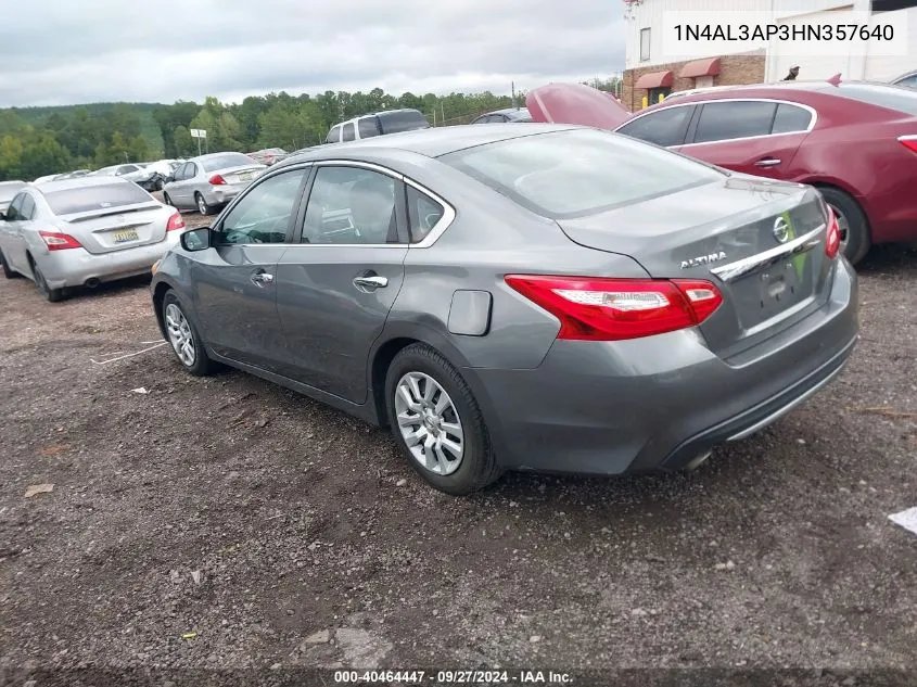 2017 Nissan Altima 2.5 S VIN: 1N4AL3AP3HN357640 Lot: 40464447