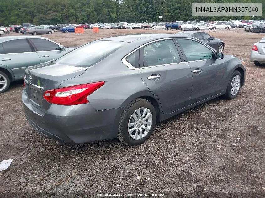 2017 Nissan Altima 2.5 S VIN: 1N4AL3AP3HN357640 Lot: 40464447