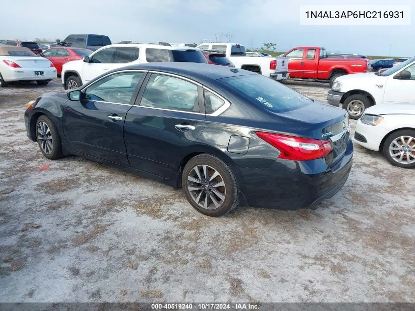 1N4AL3AP6HC216931 2017 Nissan Altima 2.5/S/Sv/Sl/Sr