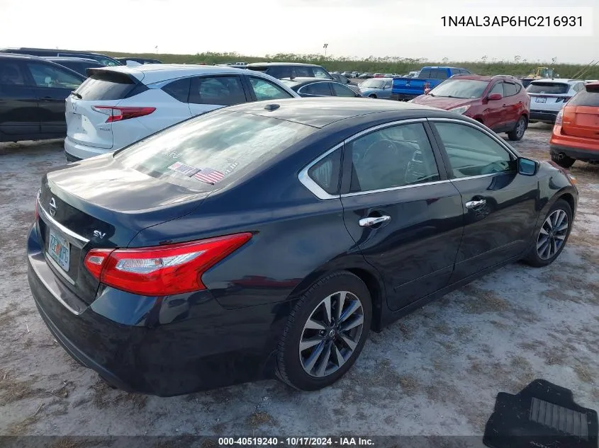 1N4AL3AP6HC216931 2017 Nissan Altima 2.5/S/Sv/Sl/Sr