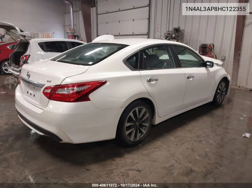 1N4AL3AP8HC122355 2017 Nissan Altima 2.5 Sv