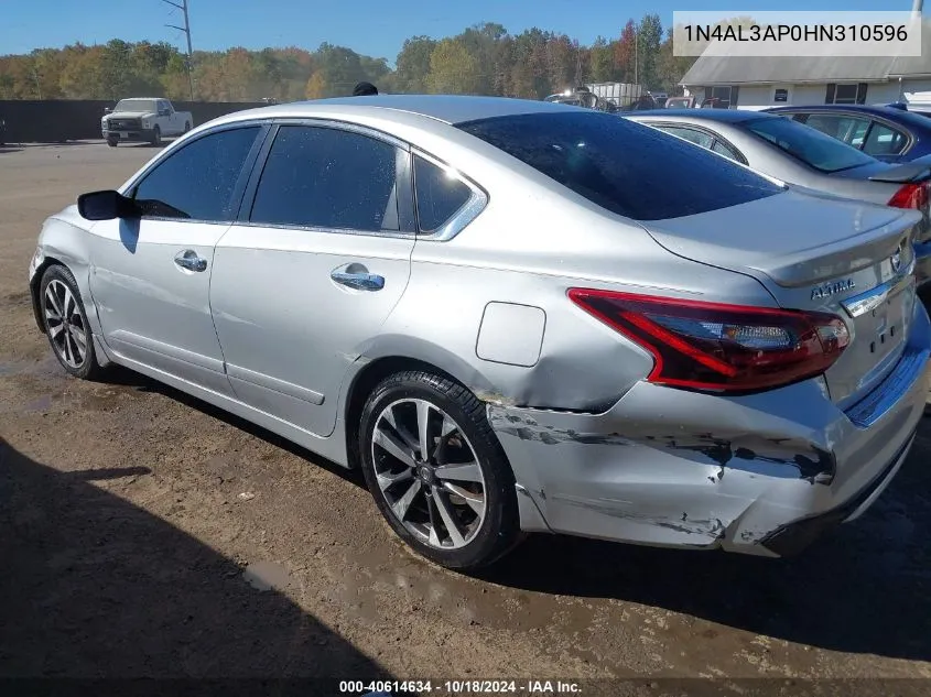 2017 Nissan Altima 2.5 Sr VIN: 1N4AL3AP0HN310596 Lot: 40614634