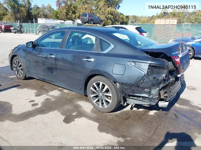 1N4AL3AP2HC940115 2017 Nissan Altima 2.5 Sv