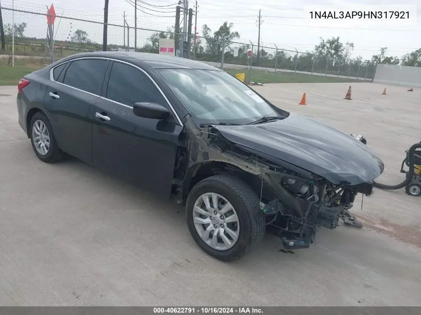 2017 Nissan Altima 2.5 S VIN: 1N4AL3AP9HN317921 Lot: 40622791