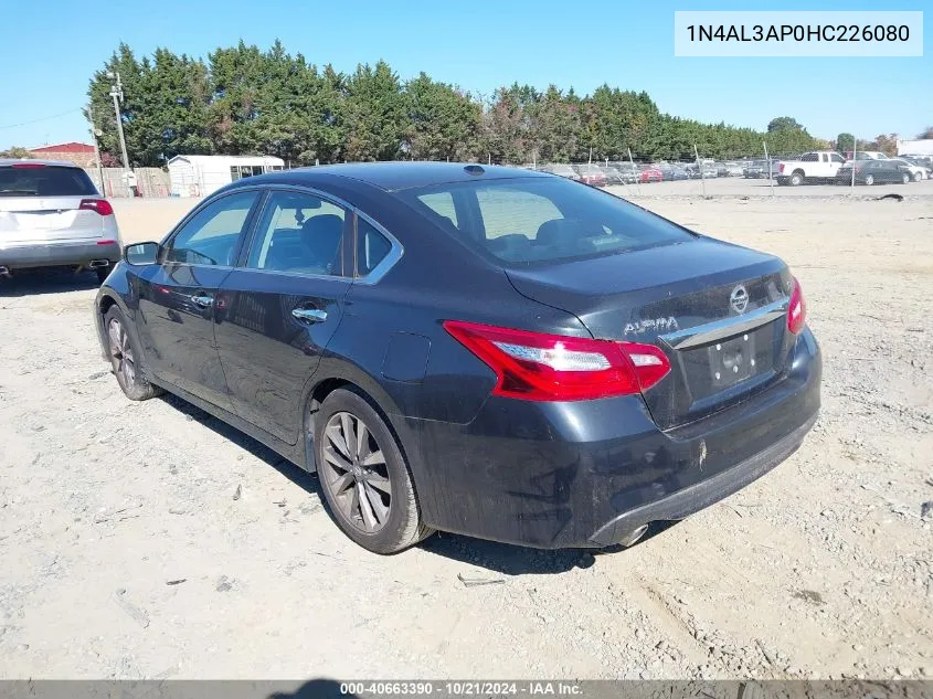 2017 Nissan Altima 2.5 Sv VIN: 1N4AL3AP0HC226080 Lot: 40663390