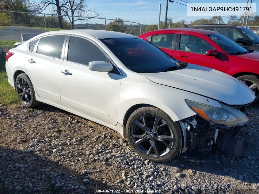 2017 Nissan Altima 2.5 Sr VIN: 1N4AL3AP9HC491791 Lot: 40671022