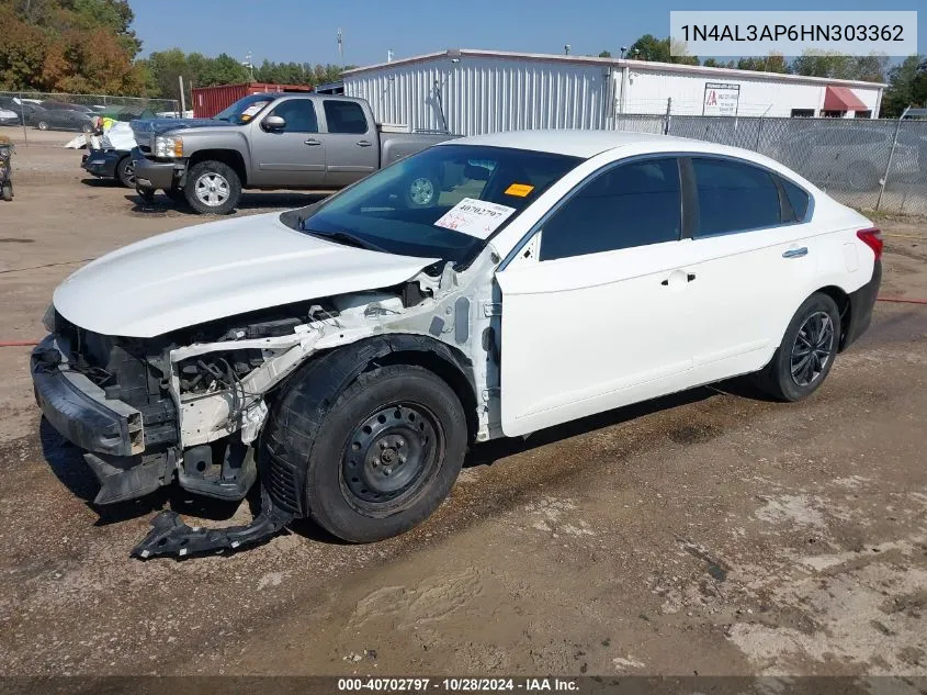 2017 Nissan Altima 2.5 S VIN: 1N4AL3AP6HN303362 Lot: 40702797