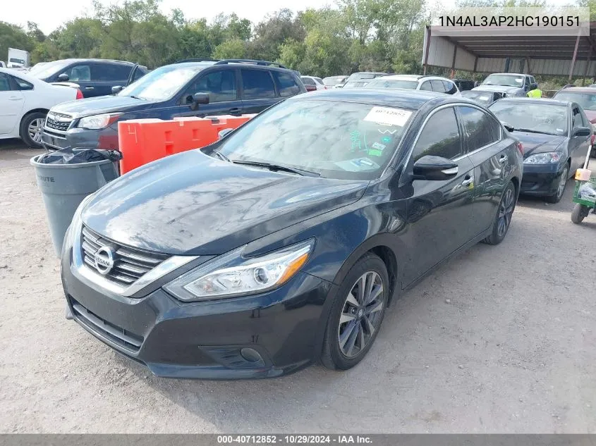 2017 Nissan Altima 2.5 Sl VIN: 1N4AL3AP2HC190151 Lot: 40712852