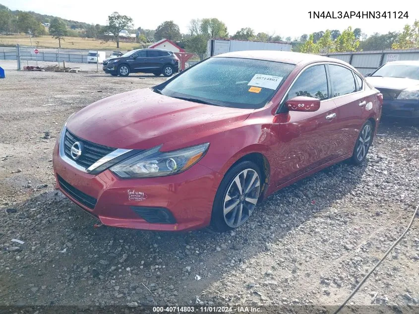 2017 Nissan Altima 2.5 Sr VIN: 1N4AL3AP4HN341124 Lot: 40714803