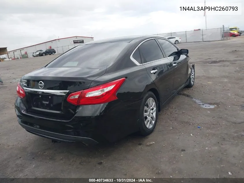 2017 Nissan Altima 2.5 S VIN: 1N4AL3AP9HC260793 Lot: 40734633