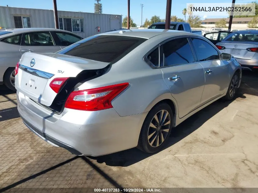 2017 Nissan Altima 2.5 Sv VIN: 1N4AL3AP2HC252566 Lot: 40737283