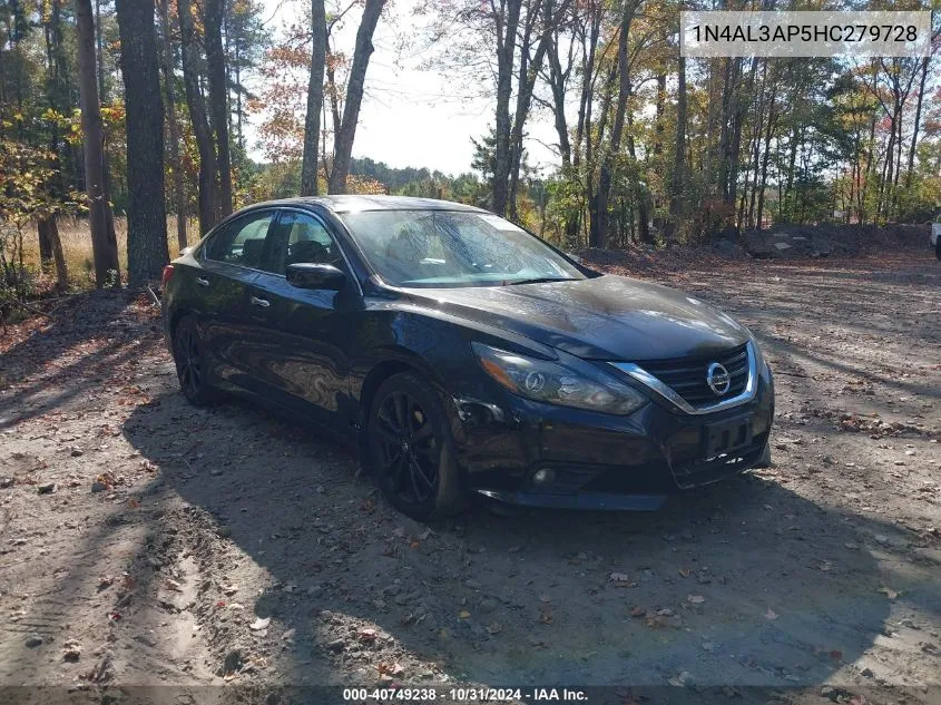 2017 Nissan Altima 2.5 Sr VIN: 1N4AL3AP5HC279728 Lot: 40749238