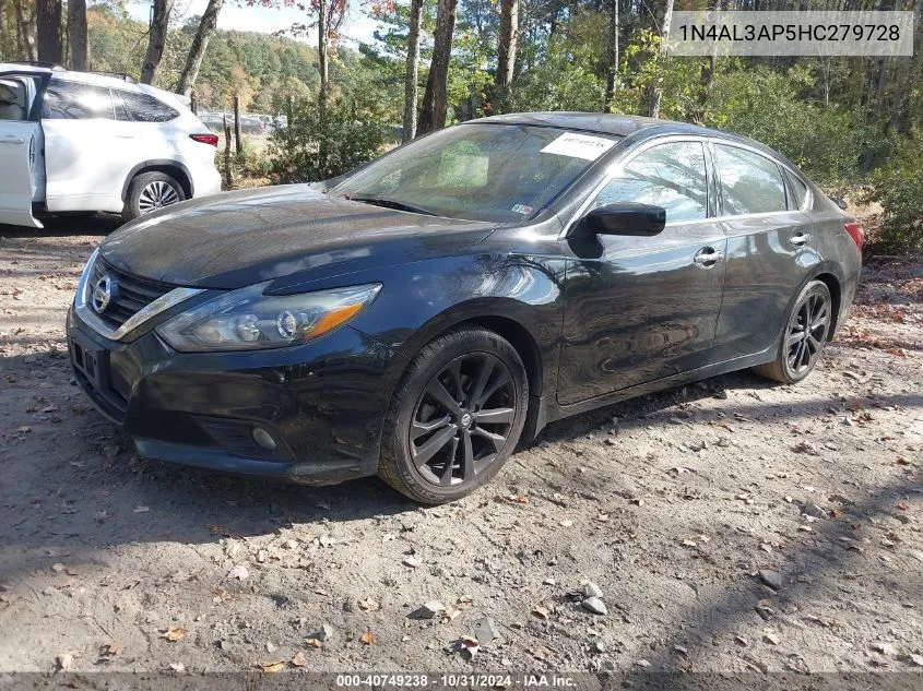 2017 Nissan Altima 2.5 Sr VIN: 1N4AL3AP5HC279728 Lot: 40749238