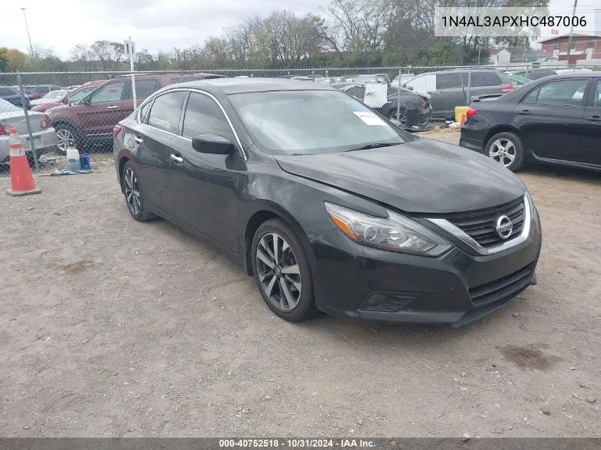 2017 Nissan Altima 2.5 Sr VIN: 1N4AL3APXHC487006 Lot: 40752518