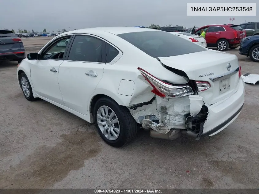 2017 Nissan Altima 2.5 S VIN: 1N4AL3AP5HC253548 Lot: 40754923