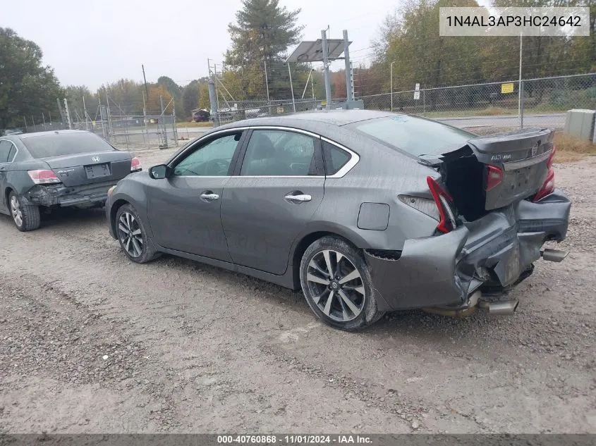 2017 Nissan Altima 2.5 Sr VIN: 1N4AL3AP3HC24642 Lot: 40760868