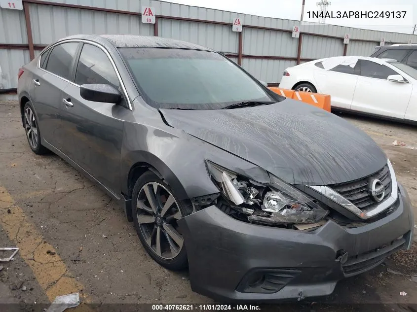 2017 Nissan Altima 2.5 Sr VIN: 1N4AL3AP8HC249137 Lot: 40762621