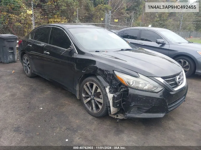 2017 Nissan Altima 2.5 Sr VIN: 1N4AL3AP9HC492455 Lot: 40762903