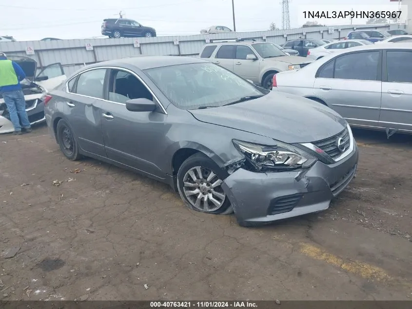 2017 Nissan Altima 2.5 S VIN: 1N4AL3AP9HN365967 Lot: 40763421