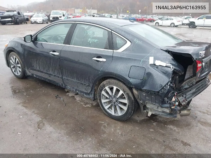 2017 Nissan Altima 2.5 Sv VIN: 1N4AL3AP6HC163955 Lot: 40768853