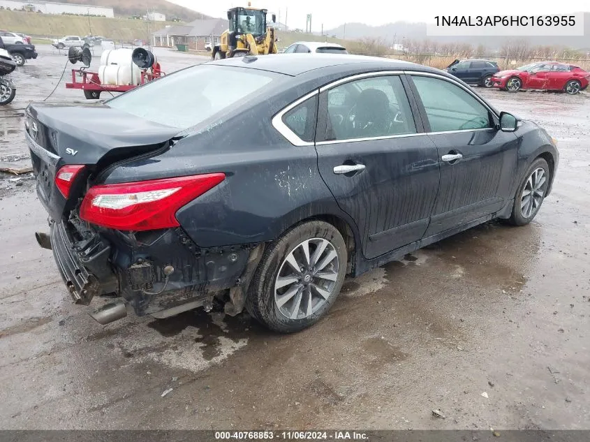 2017 Nissan Altima 2.5 Sv VIN: 1N4AL3AP6HC163955 Lot: 40768853