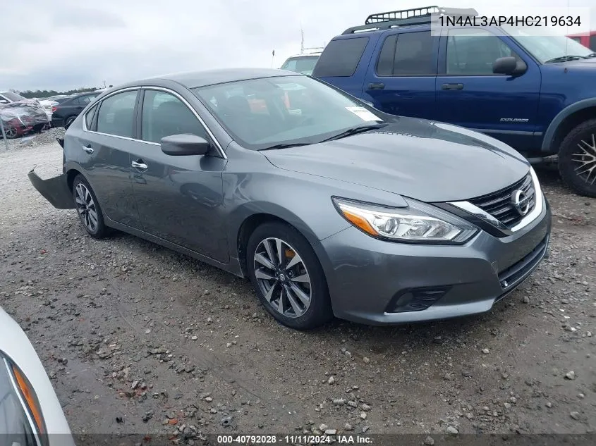 2017 Nissan Altima 2.5 Sv VIN: 1N4AL3AP4HC219634 Lot: 40792028